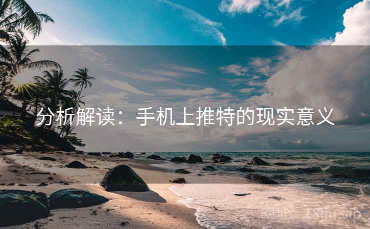 分析解读：手机上推特的现实意义  第2张