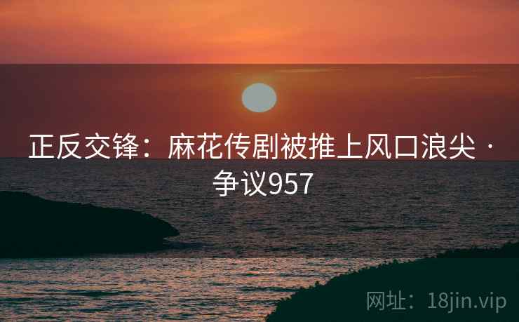 正反交锋：麻花传剧被推上风口浪尖 · 争议957  第2张